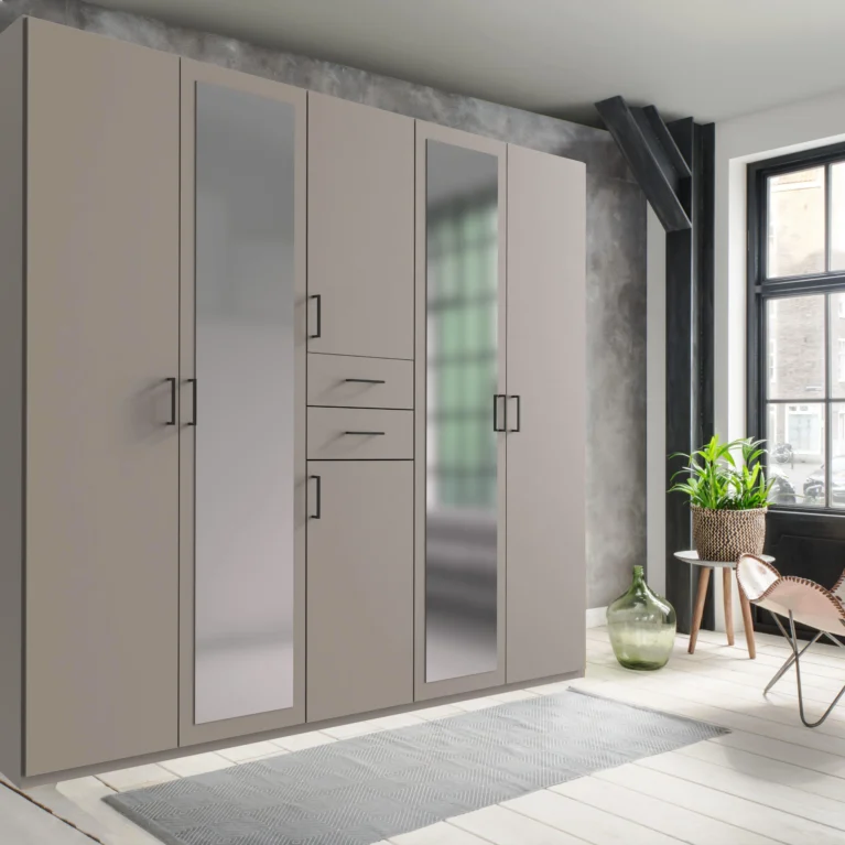 Astrid 5 Door Grey Wardrobe | 225 CM