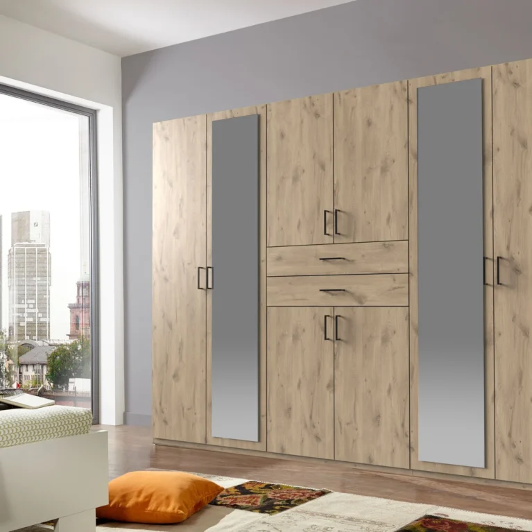 Astrid 6 Door Oak Wardrobe | 270 CM