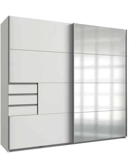 Tesoro White sliding wardrobe 225 CM Wide