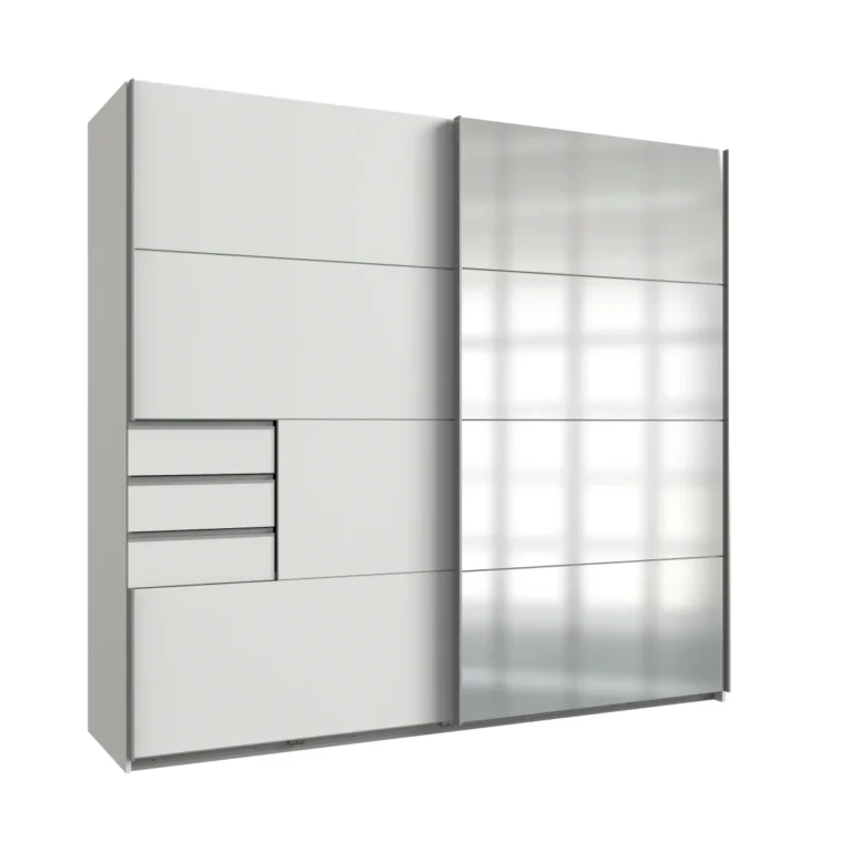 Eleanor 2 Door Sliding White Wardrobe | 225 CM