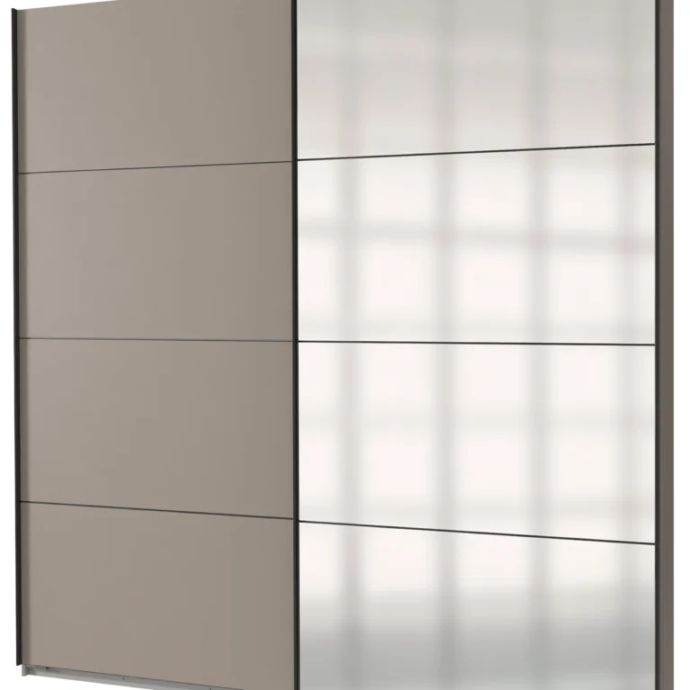 Henshaw 2 Door Sliding Grey Wardrobe | 135 CM
