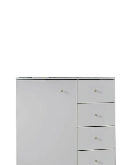 Halstead BergenCombi Chest White 1 Door 4 Drawer | 81 CM