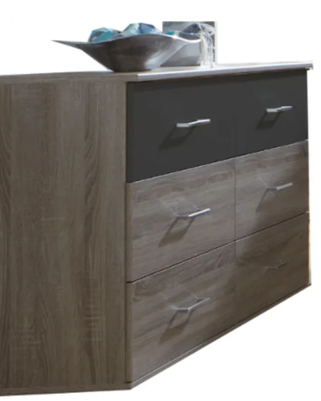 Tesoro Athen 6 drawer Large chest Montana OAK APPL lAVA | 130 CM