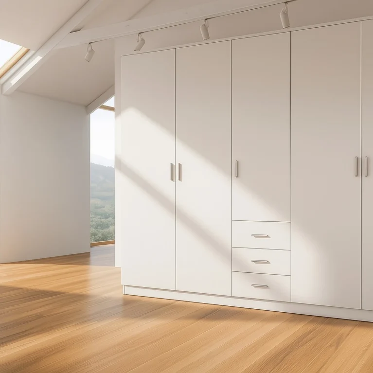 Georgina 5 Door 3 Drawer Venice White Wardrobe | 200 CM