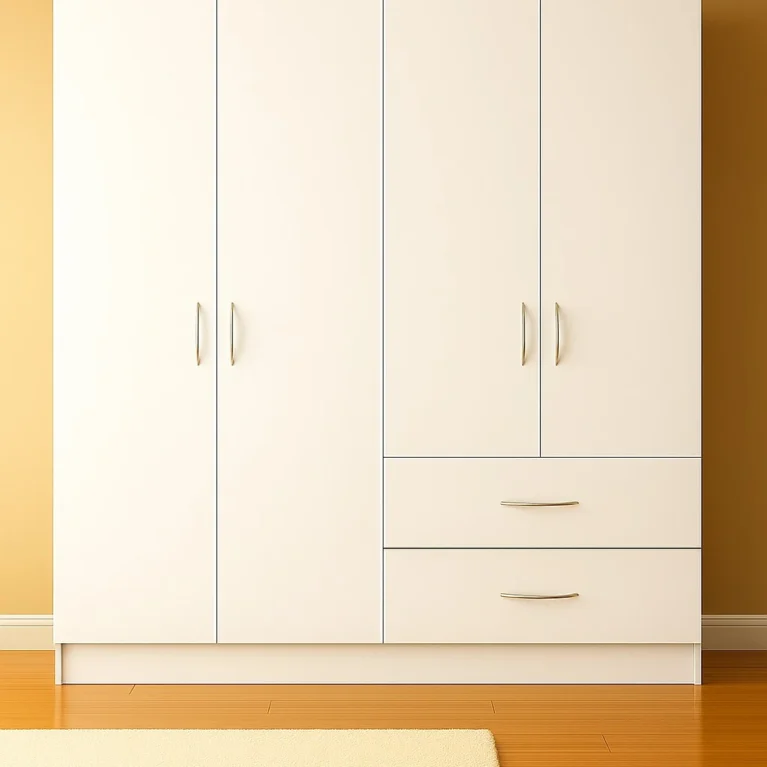 Georgina 4 Door White Wardrobe | 160 CM