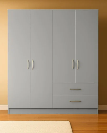 Georgina 4 Door Grey Wardrobe | 160 CM