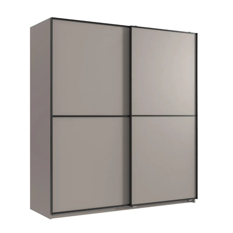 Tesoro Grey sliding Wardrobe 135 CM Wide