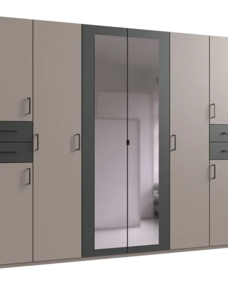 Florence 6 Door Grey Wardrobe | 270 CM