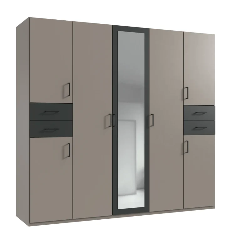 Florence 5 Door Grey Wardrobe | 225 CM
