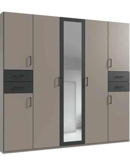Florence 5 Door Grey Wardrobe | 225 CM