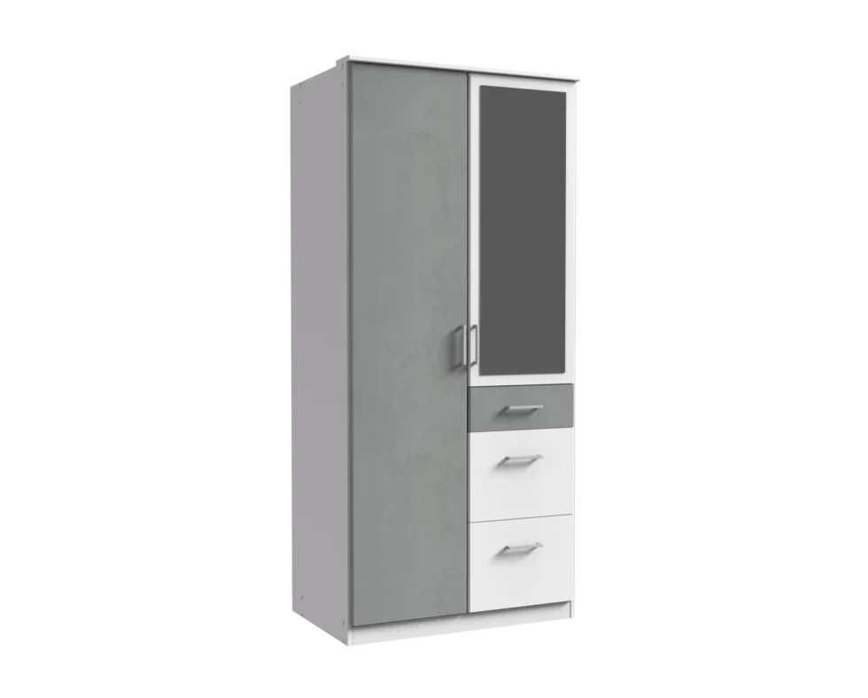 Small bedroom wardrobe solution