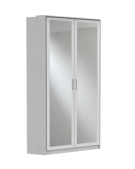 Tesoro White And Grey corner Wardrobe 95 CM Wide