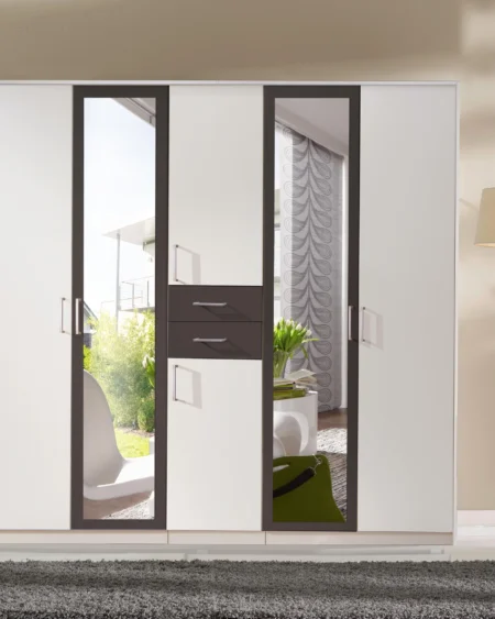 Loxford 5 Door White Wardrobe | 225 CM