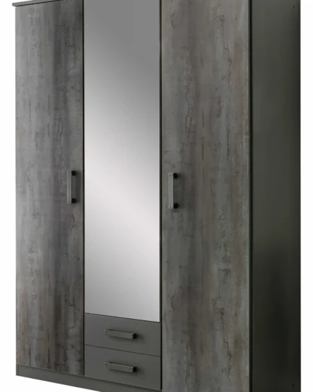 Tesoro Digi Steel 3 Door Wardrobe 135 CM Wide