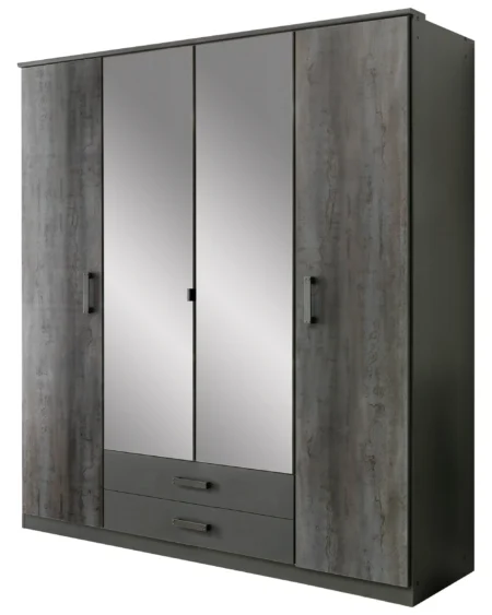 Cecilia 4 Door Digi Steel Wardrobe | 180 CM