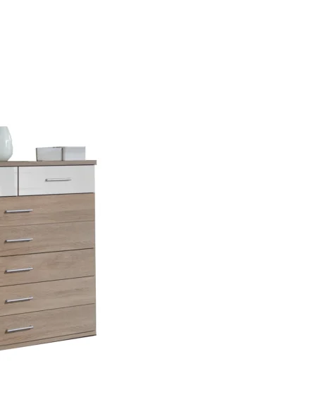Tesoro 5+2 chest oak and gloss white