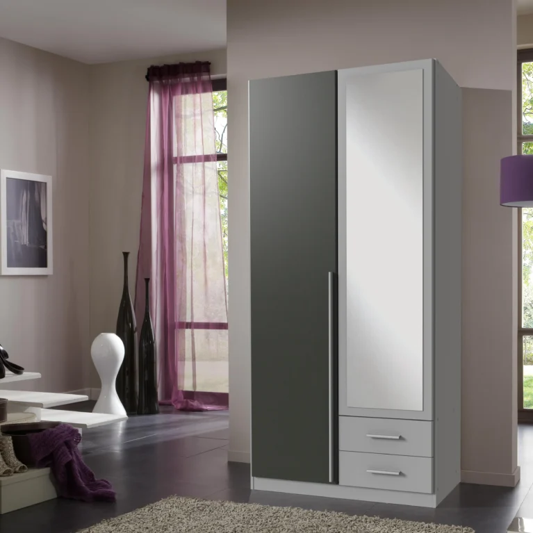 Willow 2 Door Grey Wardrobe | 90 CM