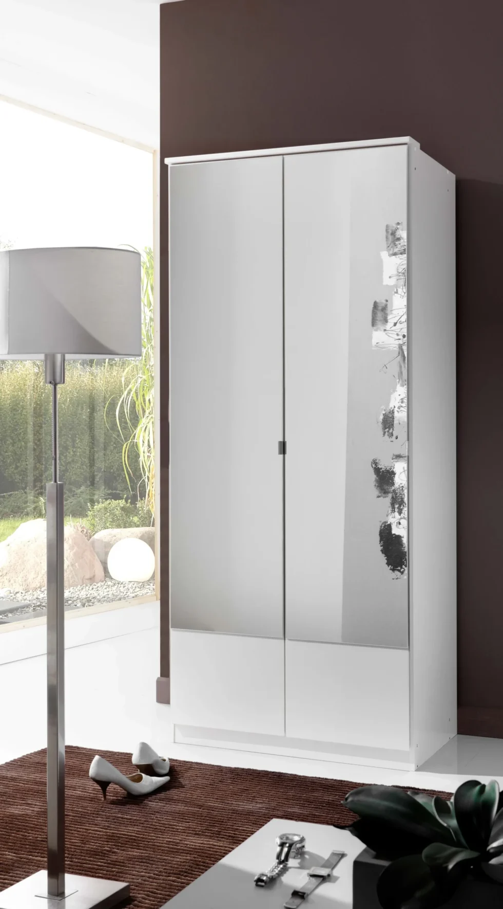 Grantham 2 Door White Wardrobe | 90 CM