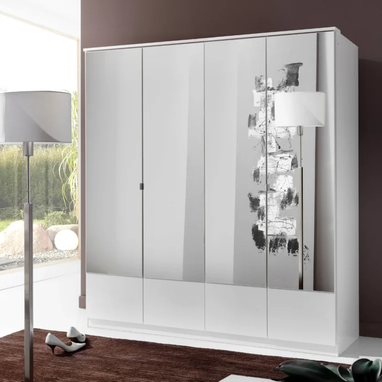 Grantham 4 Door White Wardrobe | 180 CM