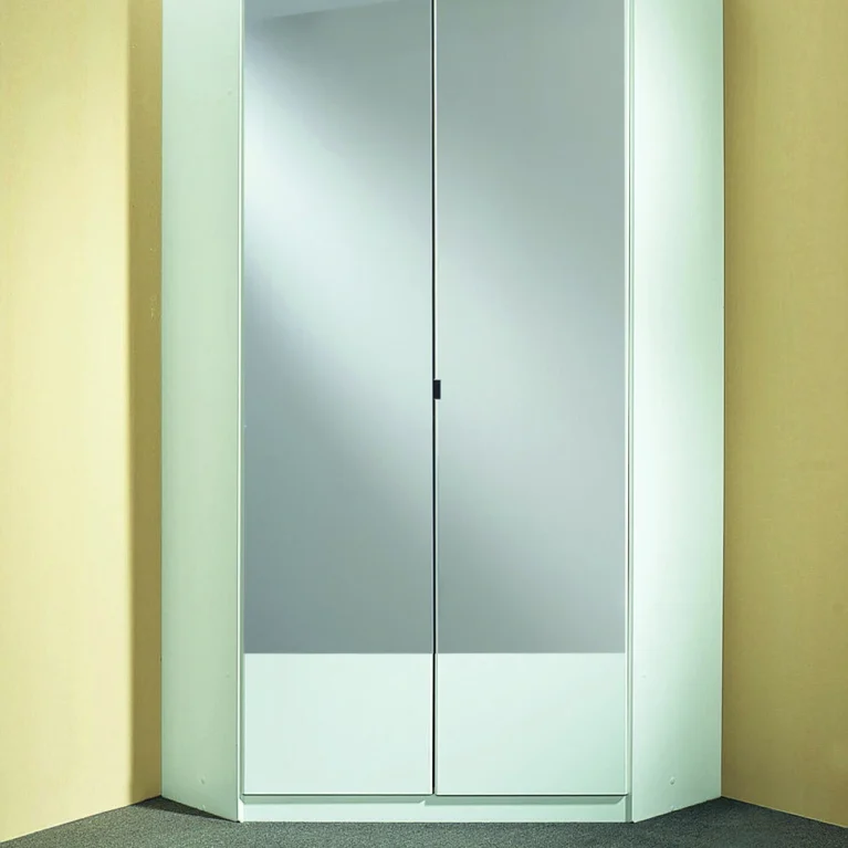 Grantham 2 Door Corner White Wardrobe | 95 CM