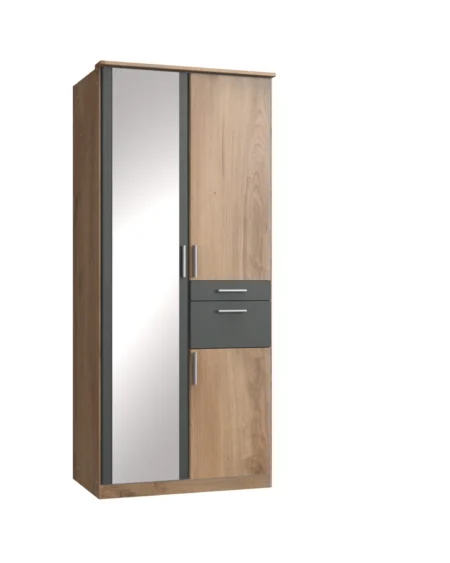 Tesoro planked oak 2 Door Wardrobe 90 CM Wide