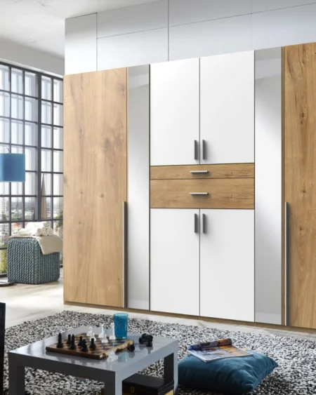 Warwick 6 Door Oak Wardrobe | 270 CM