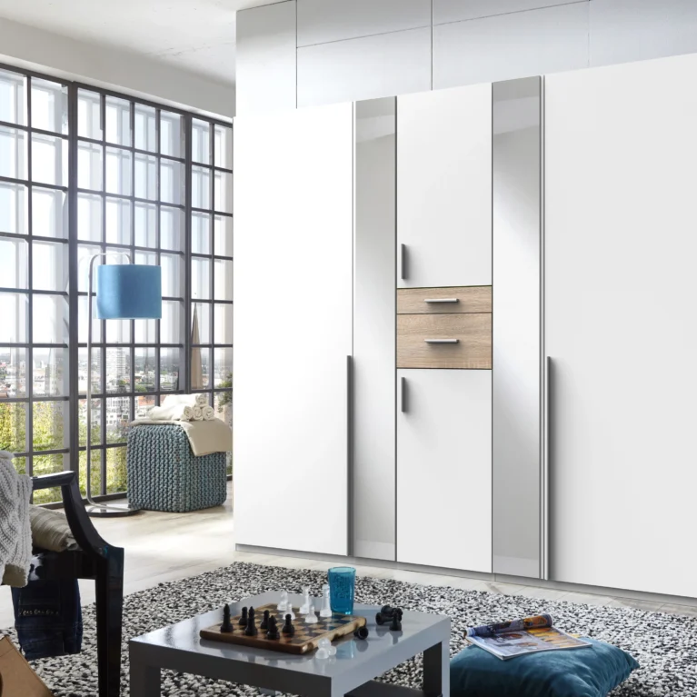 Warwick 5 Door Oak Wardrobe | 225 CM