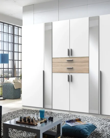 Warwick 6 Door Oak Wardrobe | 270 CM