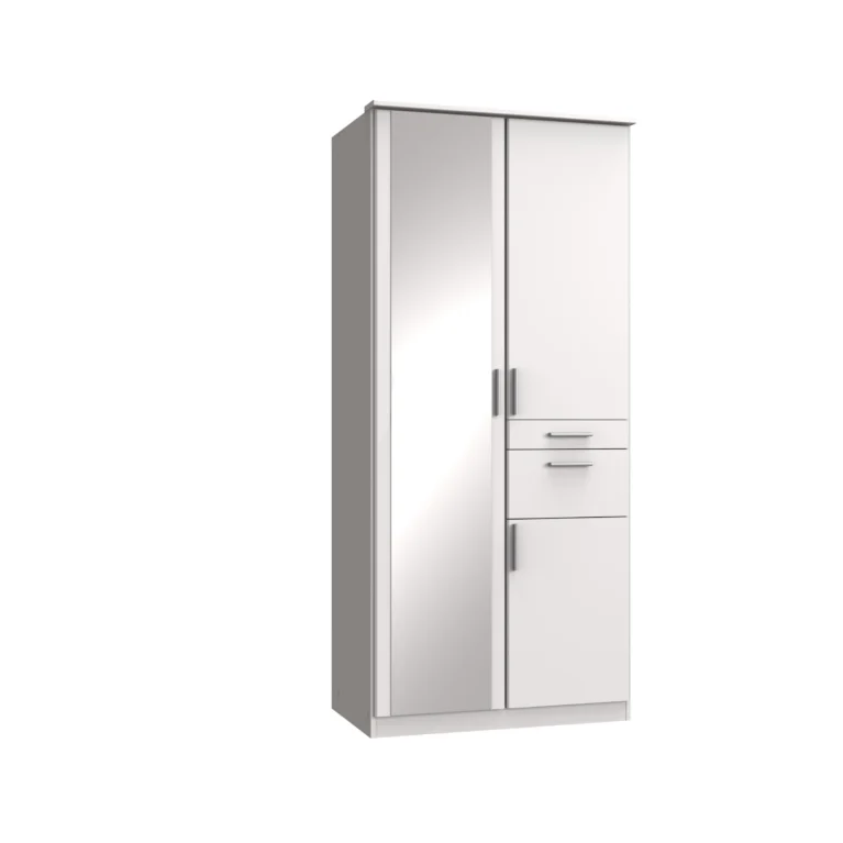 Ganton 2 Door White Wardrobe | 90 CM