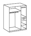 Ganton 3 Door White Wardrobe | 135 CM