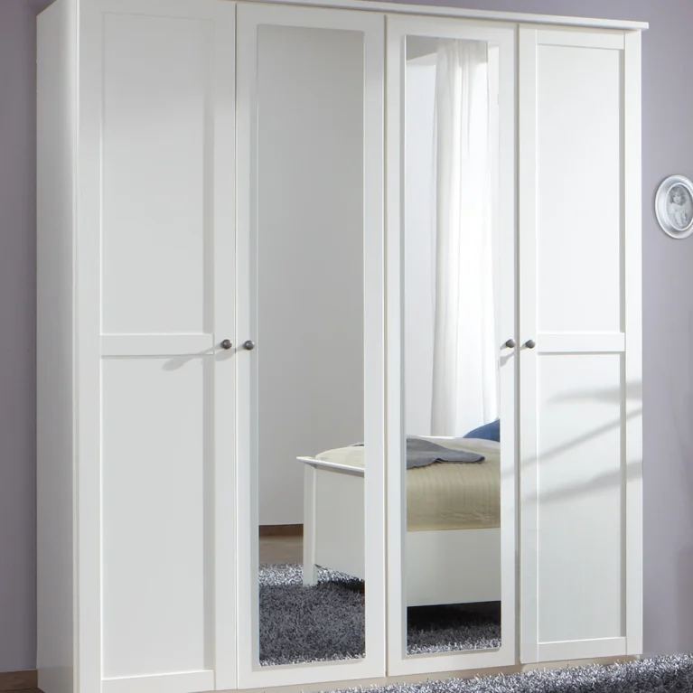 Fenwick 4 Door White Wardrobe | 180 CM