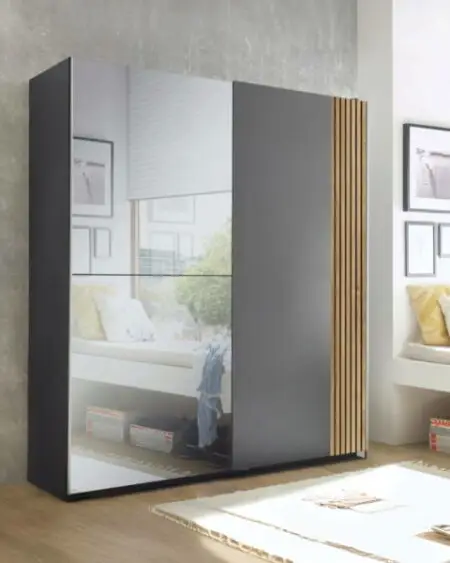 Berno Sliding 2 Door Wardrobe With Mirror