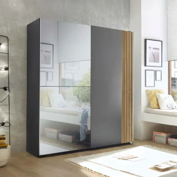 Berno Sliding 2 Door Wardrobe With Mirror