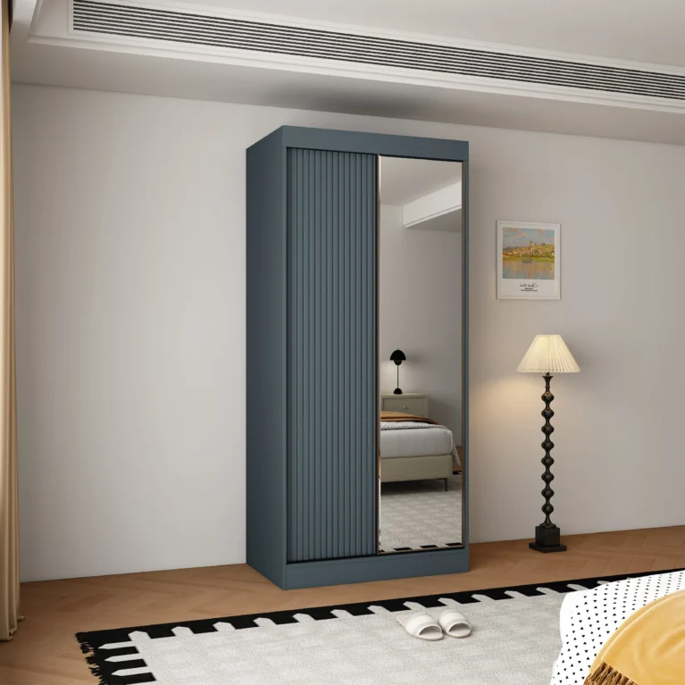 The Islington Metro 2 Door Dark Grey sliding wardrobe