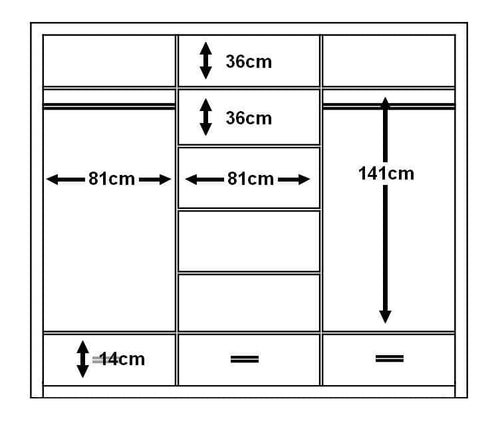 Celeste 3 Sliding Mirror Door Wardrobe With LED | 250cm