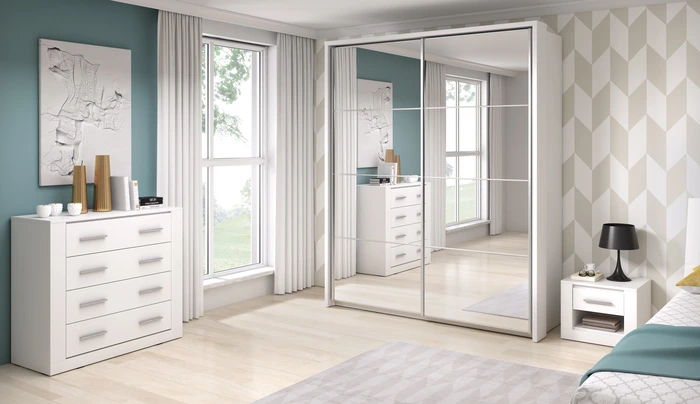 Celeste 2 Sliding Mirror Door Wardrobe | 180cm