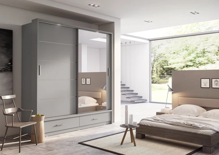 Celeste 2 Sliding 1 Mirror Door Wardrobe | 200cm