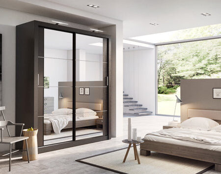 Celeste 2 Sliding Door Mirrored Wardrobe | 181cm