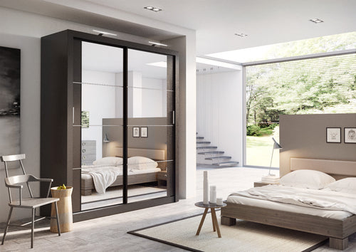 Celeste 2 Sliding Door Mirrored Wardrobe | 181cm