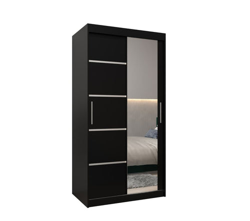 Primrose 2 Door Sliding Mirrored Wardrobe | 100cm