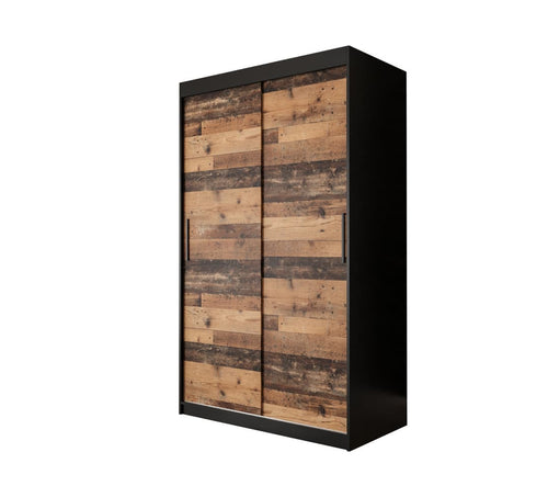 Sophie 2 Door Sliding Dark Oak Wardrobe | 120cm