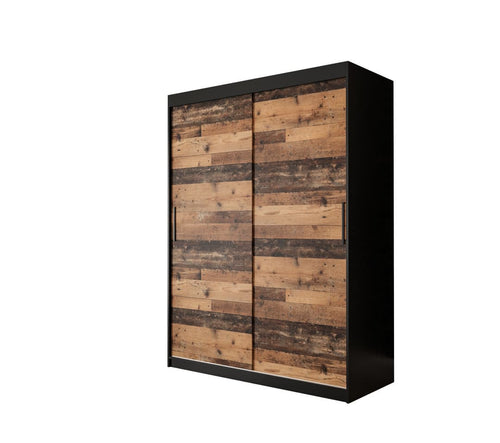 Sophie 2 Door Sliding Dark Oak Wardrobe | 150cm