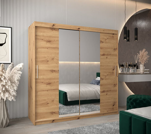 SpaceSmart 2 Door Sliding Mirrored Wardrobe | 200cm