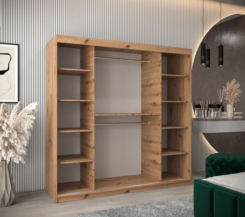 SpaceSmart 2 Door Sliding Mirrored Wardrobe | 200cm