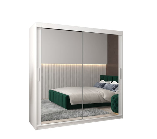 SpaceSmart 2 Door Sliding Mirrored Wardrobe | 200cm