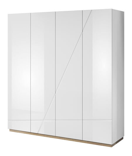 Amelia 4 Door White Gloss Wardrobe | 200cm