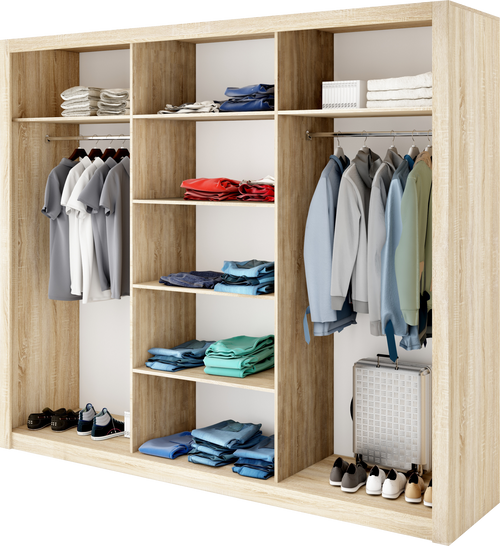 Hadley 3 Door Sliding Mirrored Wardrobe | 250cm