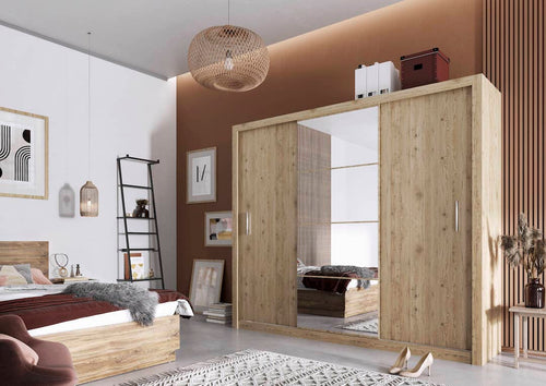 Hadley 3 Door Sliding Mirrored Wardrobe | 250cm