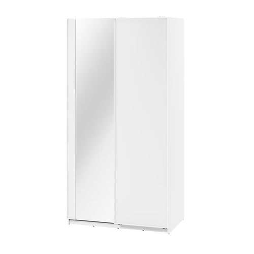 Jessica 2 Sliding Door White Wardrobe | 120cm