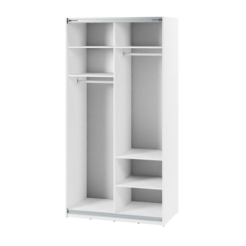 Jessica 2 Sliding Door White Wardrobe | 120cm